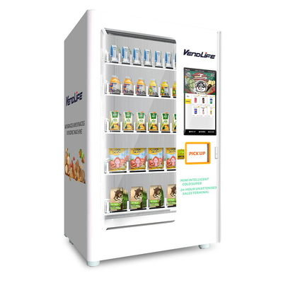 4G Conveyor Belt Vending Machine , Nfc MDB Salad Dispensing Machine