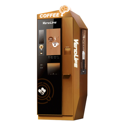 120z Instant Tea Coffee Vending Machine CQC Certified With Multimedia Screen