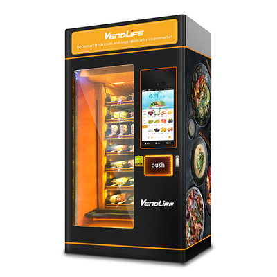 Multimedia Touch Salad Cake Food Vending Machine With CE Certificate